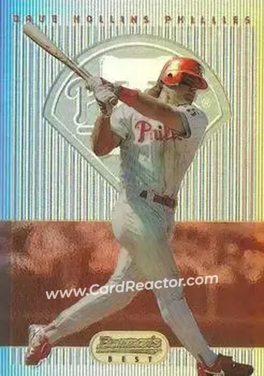 1995 Bowman's Best - Refractors #47 - Dave Hollins - Philadelphia Phillies - Front 1995 Bowman's Best - Refractors #47 - Dave Hollins - Philadelphia Phillies - Front