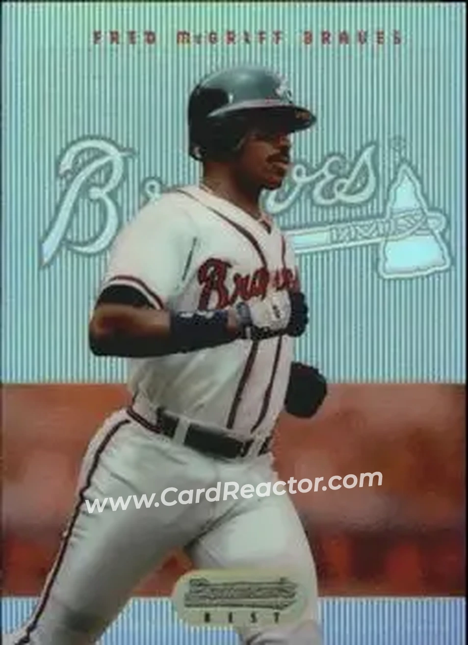 1995 Bowman's Best - Refractors #56 - Fred McGriff - Atlanta Braves - Front