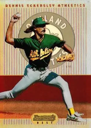1995 Bowman's Best - Refractors #58 - Dennis Eckersley - Oakland Athletics