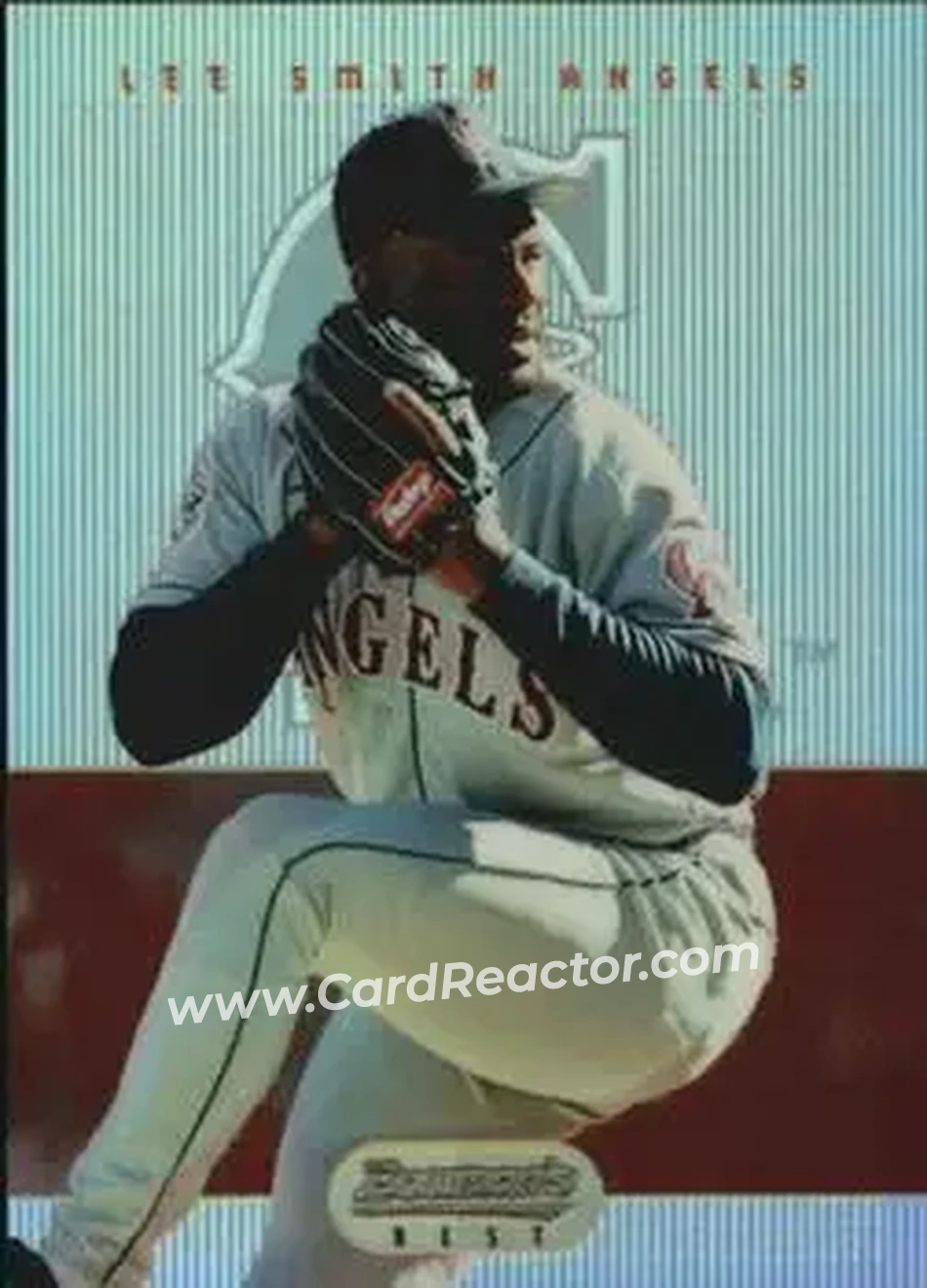 1995 Bowman's Best - Refractors #59 - Lee Smith - California Angels - Front 1995 Bowman's Best - Refractors #59 - Lee Smith - California Angels - Front
