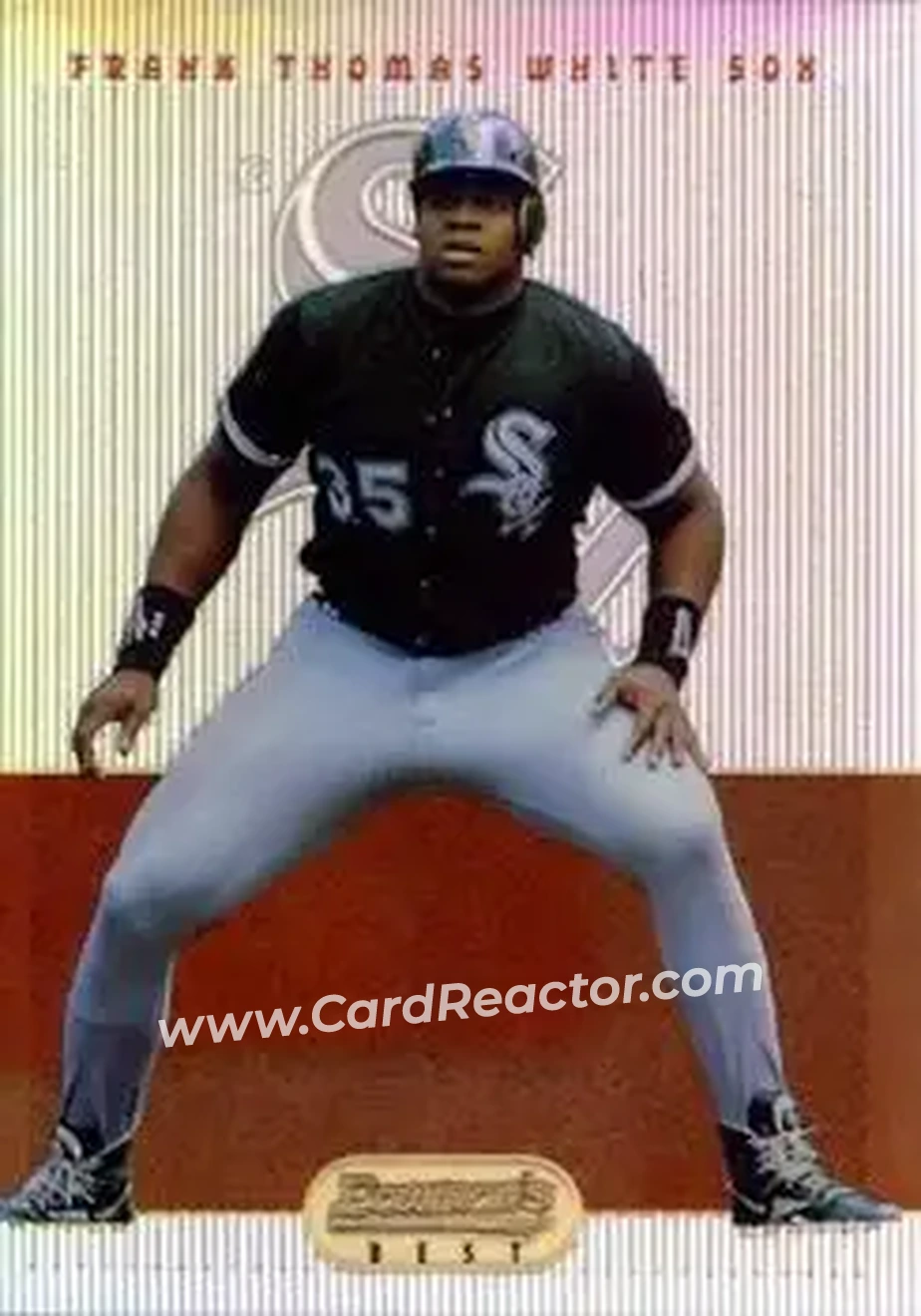 1995 Bowman's Best - Refractors #65 - Frank Thomas - Chicago White Sox - Front 1995 Bowman's Best - Refractors #65 - Frank Thomas - Chicago White Sox - Front