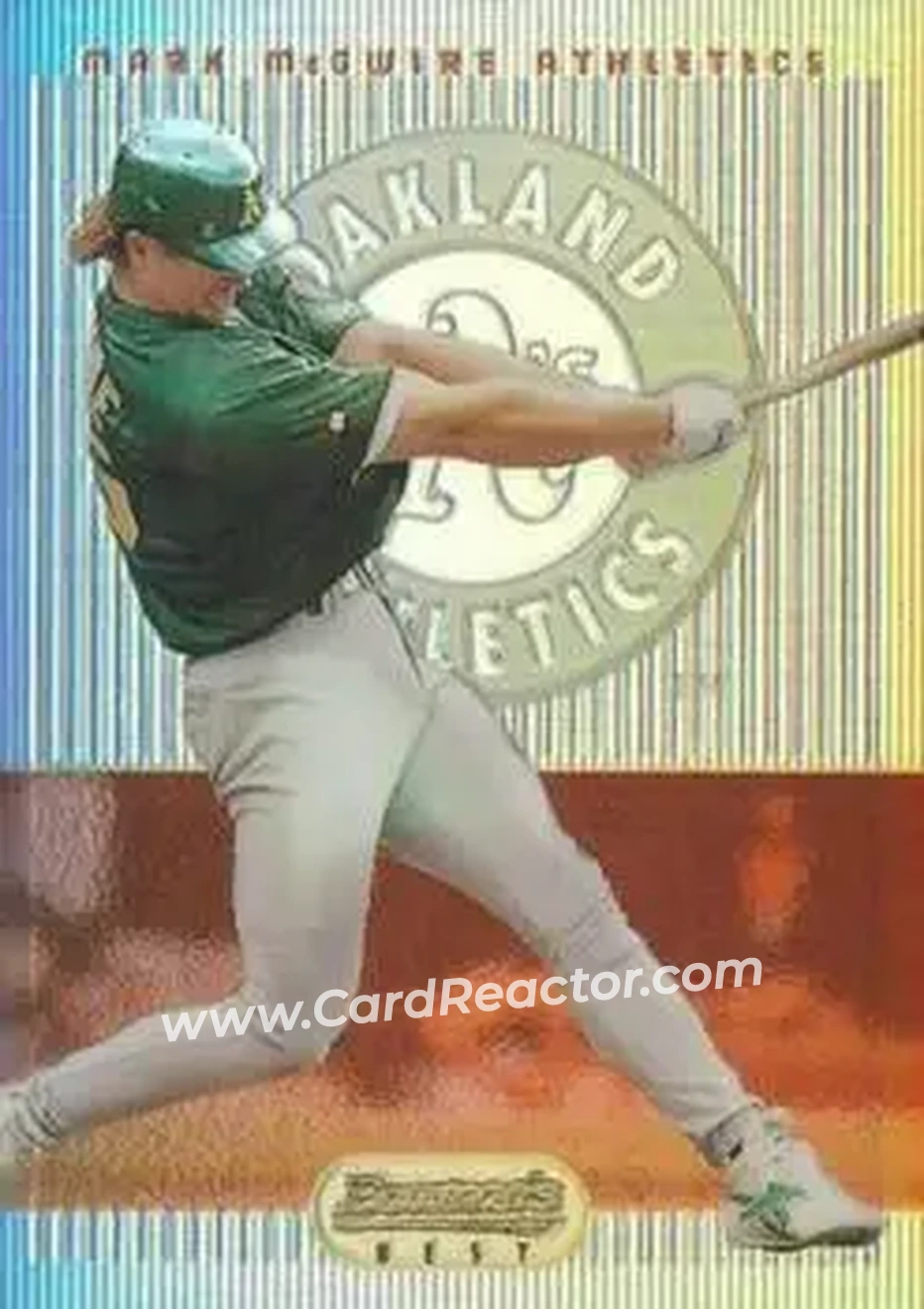 1995 Bowman's Best - Refractors #69 - Mark McGwire - Oakland Athletics - Front 1995 Bowman's Best - Refractors #69 - Mark McGwire - Oakland Athletics - Front