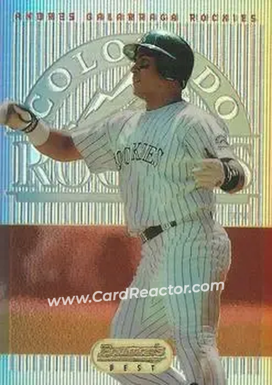 1995 Bowman's Best - Refractors #71 - Andres Galarraga - Colorado Rockies - Front 1995 Bowman's Best - Refractors #71 - Andres Galarraga - Colorado Rockies - Front