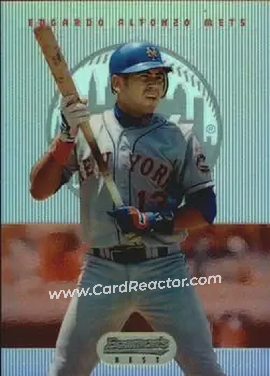1995 Bowman's Best - Refractors #81 - Edgardo Alfonzo - New York Mets - Front 1995 Bowman's Best - Refractors #81 - Edgardo Alfonzo - New York Mets - Front