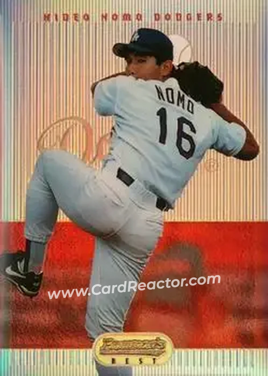 1995 Bowman's Best - Refractors #83 - Hideo Nomo - Los Angeles Dodgers - Front
