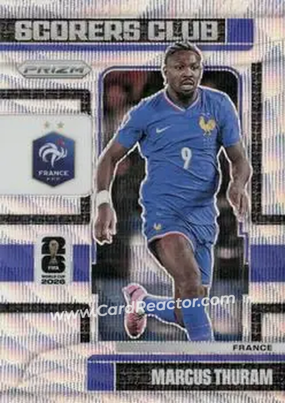 2026 Panini Prizm FIFA World Cup - Scorers Club Wave Prizms #3 - Marcus Thuram - France - Front