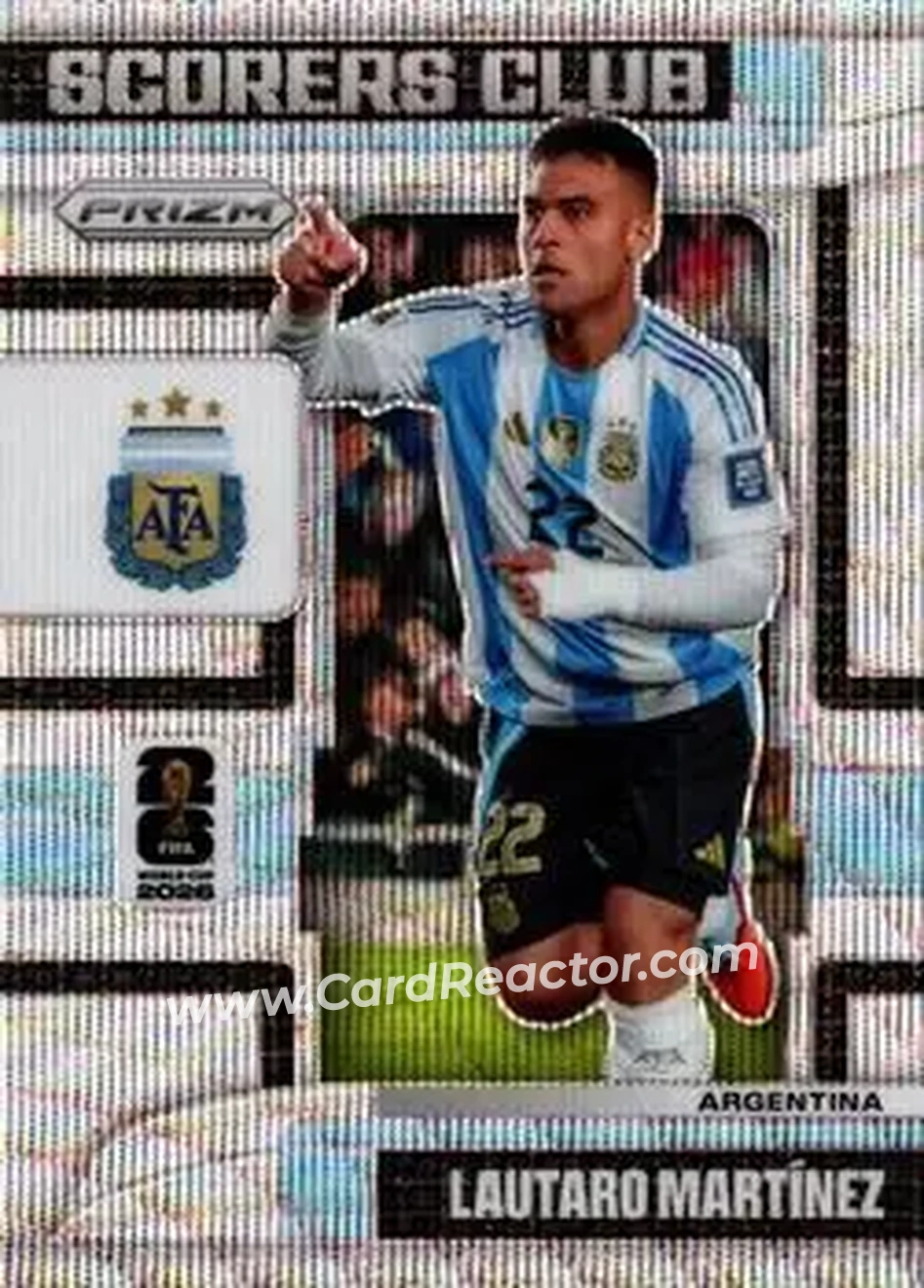 2026 Panini Prizm FIFA World Cup - Scorers Club Wave Prizms #7 - Lautaro Martinez - Argentina - Front