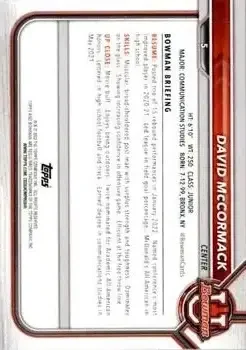 Back of David McCormack