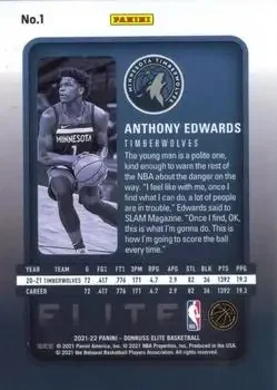 Back of Anthony Edwards