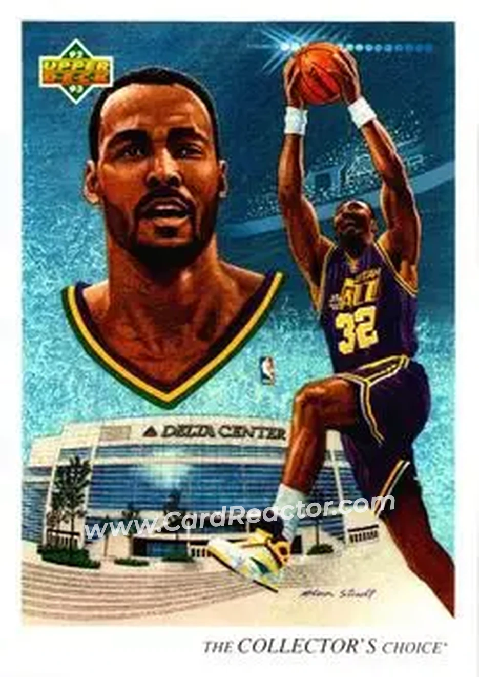 1992-93 Upper Deck #44 - Karl Malone - Utah Jazz - Front