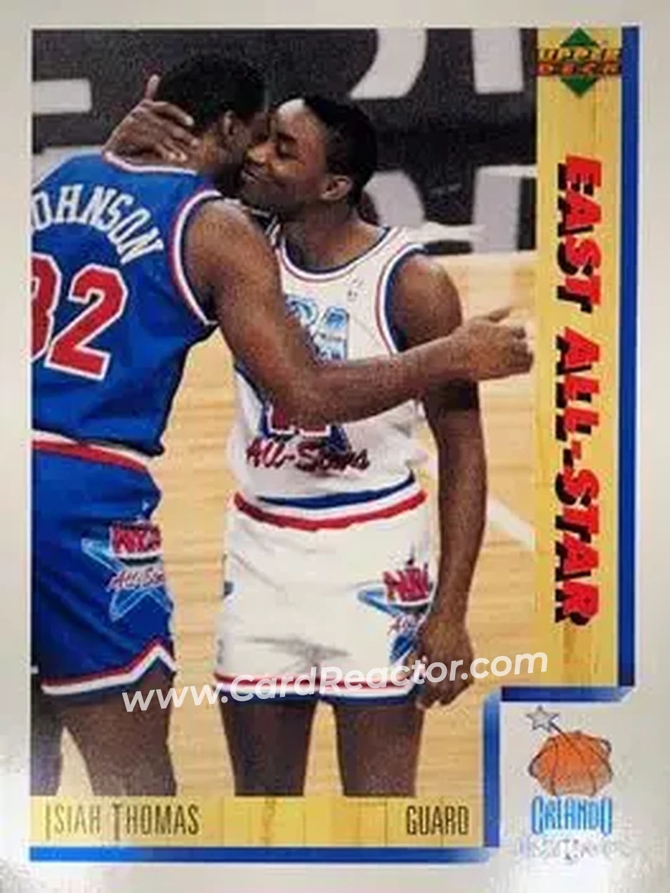 1991-92 Upper Deck Italian #3 - Isiah Thomas - Detroit Pistons - Front 1991-92 Upper Deck Italian #3 - Isiah Thomas - Detroit Pistons - Front