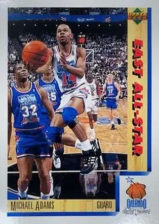 1991-92 Upper Deck Italian #8 - Michael Adams - Washington Bullets 1991-92 Upper Deck Italian #8 - Michael Adams - Washington Bullets