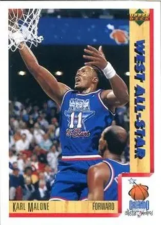 1991-92 Upper Deck Italian #18 - Karl Malone - Utah Jazz 1991-92 Upper Deck Italian #18 - Karl Malone - Utah Jazz