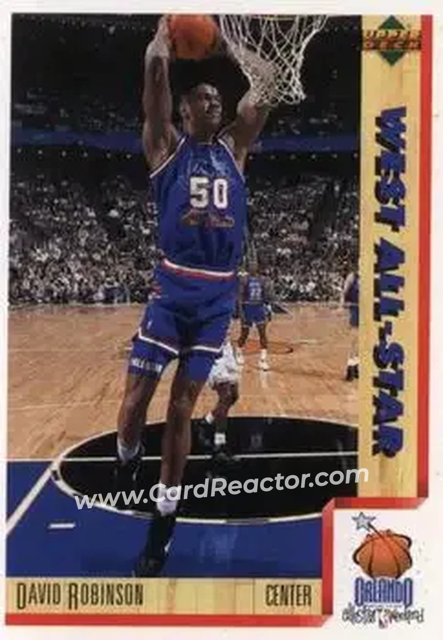 1991-92 Upper Deck Italian #19 - David Robinson - San Antonio Spurs - Front