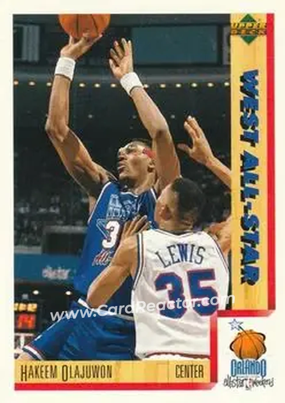 1991-92 Upper Deck Italian #24 - Hakeem Olajuwon - Houston Rockets - Front