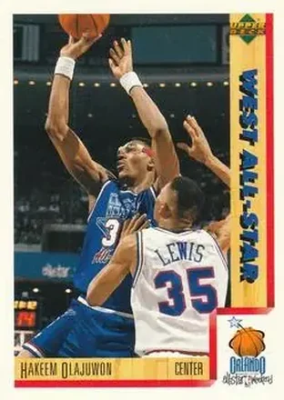 1991-92 Upper Deck Italian #24 - Hakeem Olajuwon - Houston Rockets 1991-92 Upper Deck Italian #24 - Hakeem Olajuwon - Houston Rockets