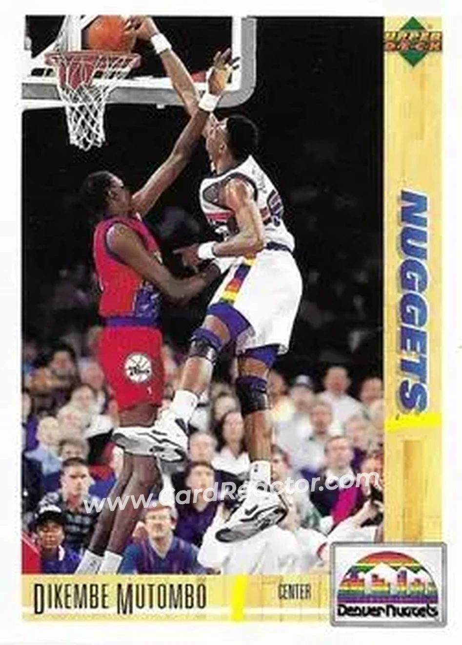1991-92 Upper Deck Italian #45 - Dikembe Mutombo - Denver Nuggets - Front 1991-92 Upper Deck Italian #45 - Dikembe Mutombo - Denver Nuggets - Front