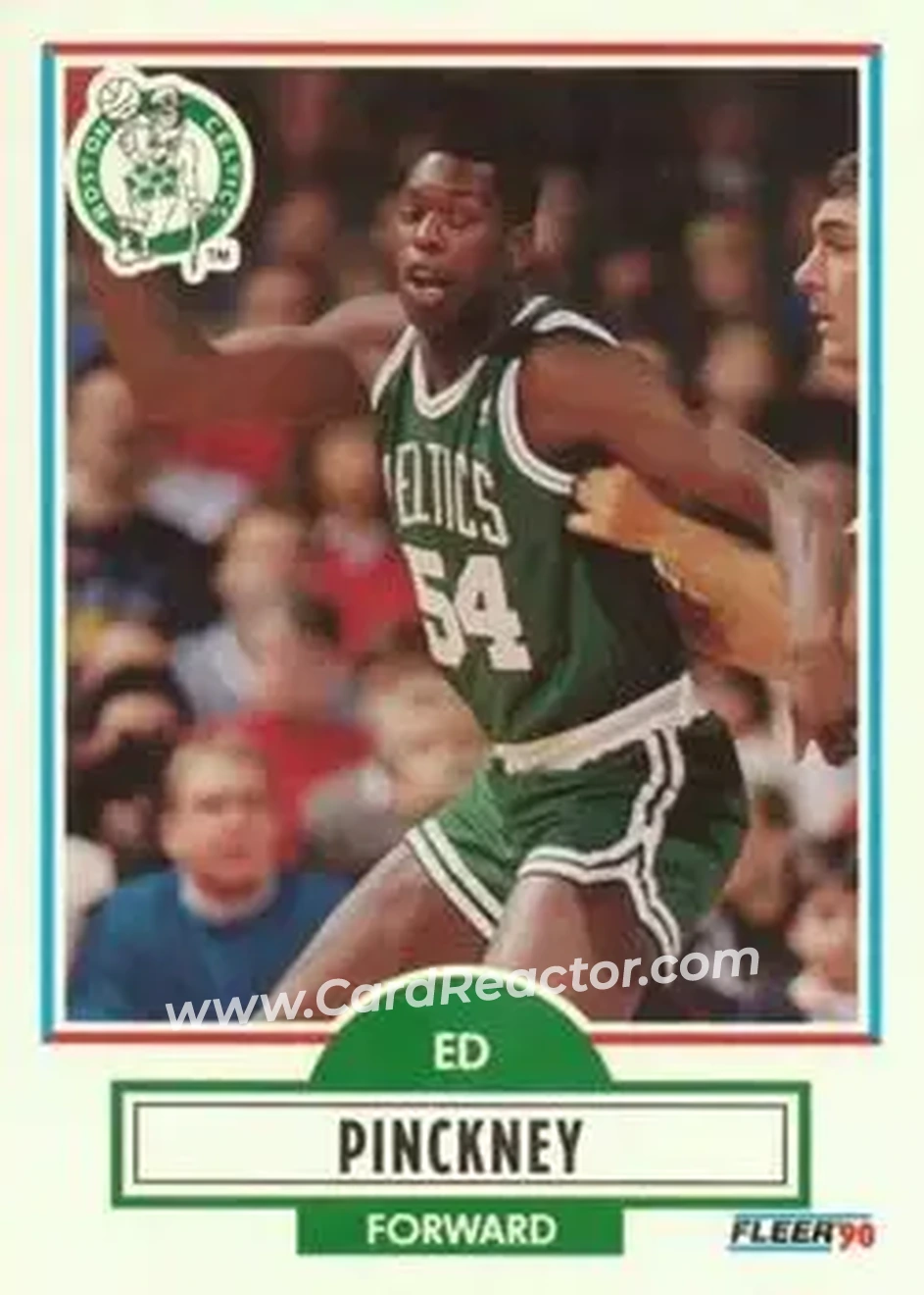 1990-91 Fleer #15 - Ed Pinckney - Boston Celtics - Front 1990-91 Fleer #15 - Ed Pinckney - Boston Celtics - Front