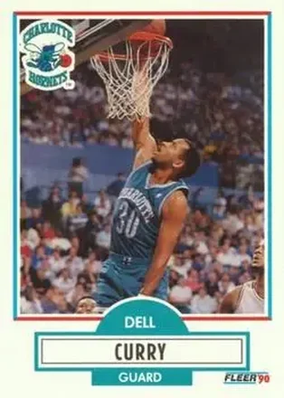 1990-91 Fleer #18 - Dell Curry - Charlotte Hornets 1990-91 Fleer #18 - Dell Curry - Charlotte Hornets