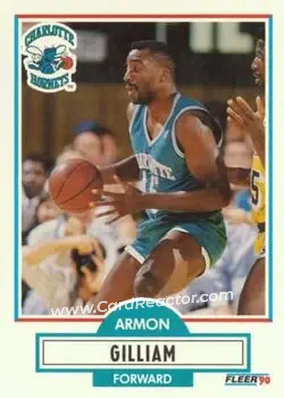 1990-91 Fleer #19 - Armon Gilliam - Charlotte Hornets - Front 1990-91 Fleer #19 - Armon Gilliam - Charlotte Hornets - Front