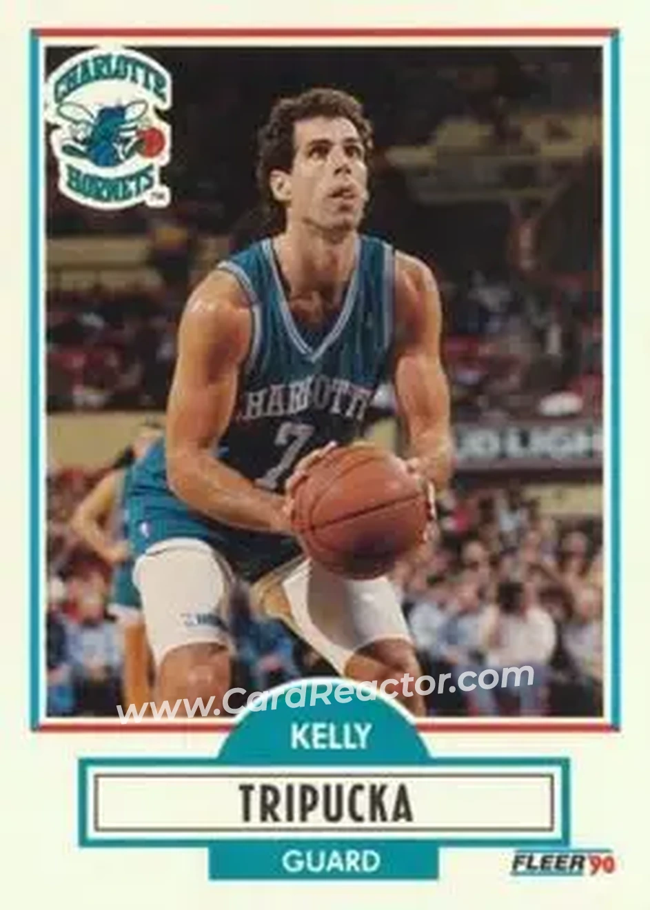 1990-91 Fleer #21 - Kelly Tripucka - Charlotte Hornets - Front 1990-91 Fleer #21 - Kelly Tripucka - Charlotte Hornets - Front