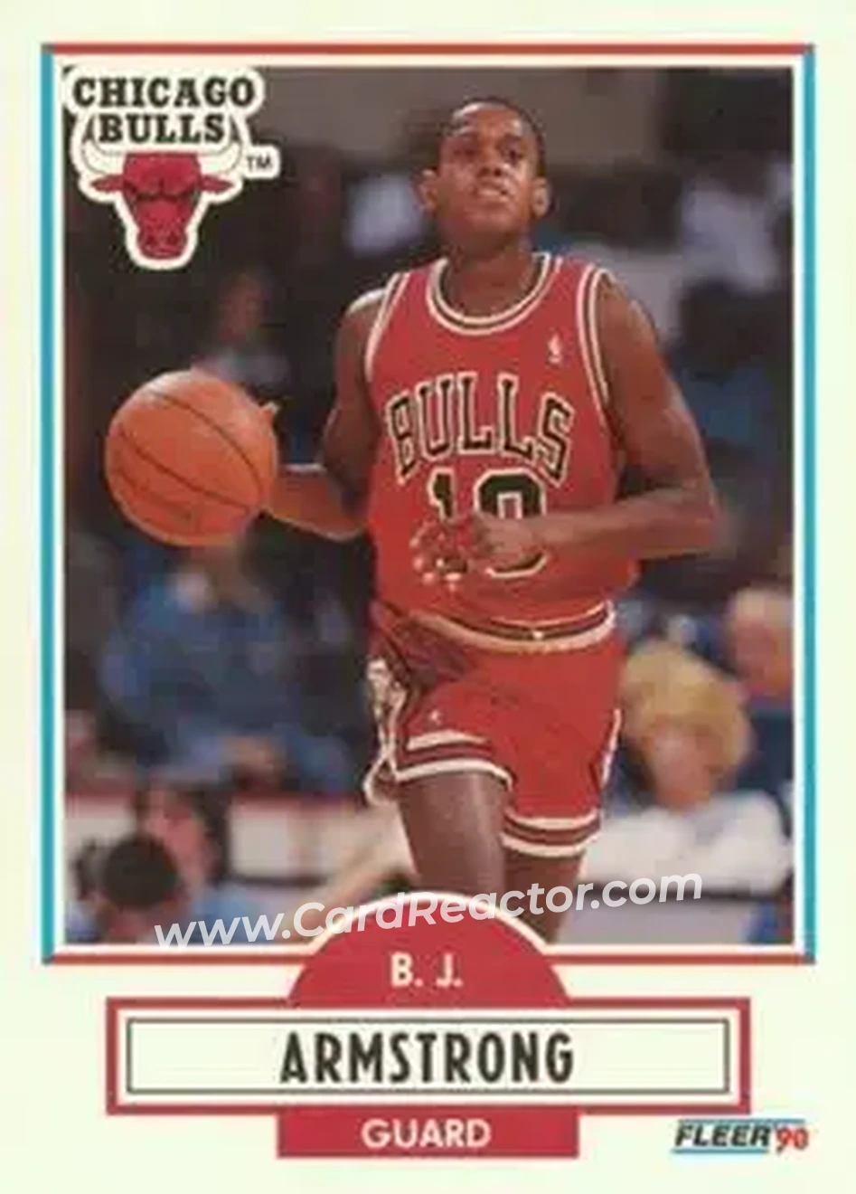 1990-91 Fleer #22 - B.J. Armstrong - Chicago Bulls - Front 1990-91 Fleer #22 - B.J. Armstrong - Chicago Bulls - Front
