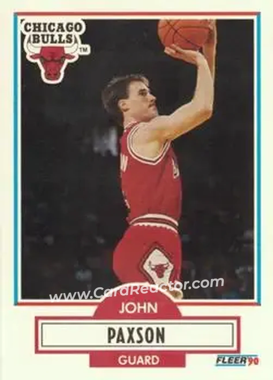 1990-91 Fleer #28 - John Paxson - Chicago Bulls - Front 1990-91 Fleer #28 - John Paxson - Chicago Bulls - Front