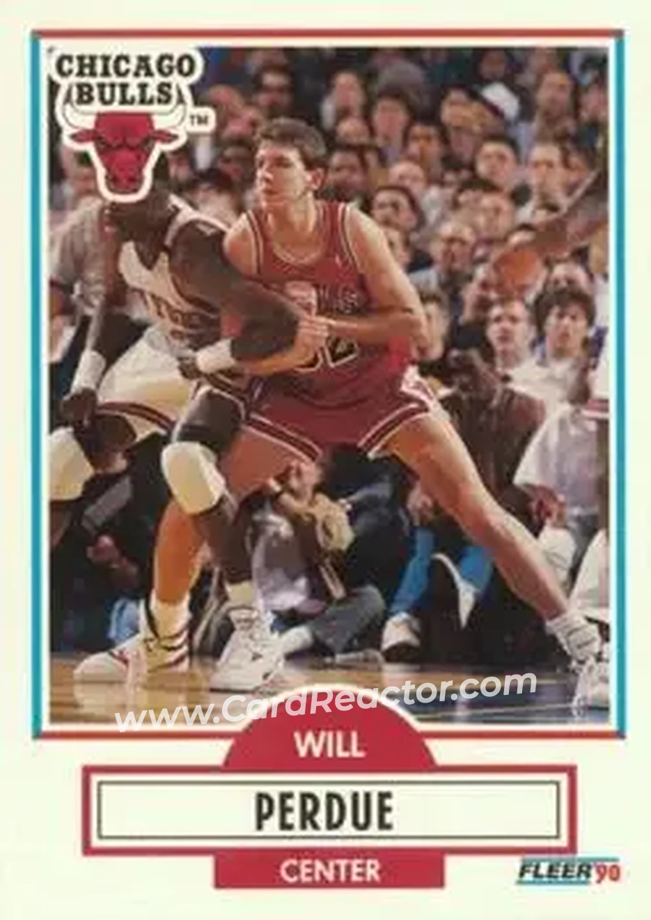 1990-91 Fleer #29 - Will Perdue - Chicago Bulls - Front 1990-91 Fleer #29 - Will Perdue - Chicago Bulls - Front