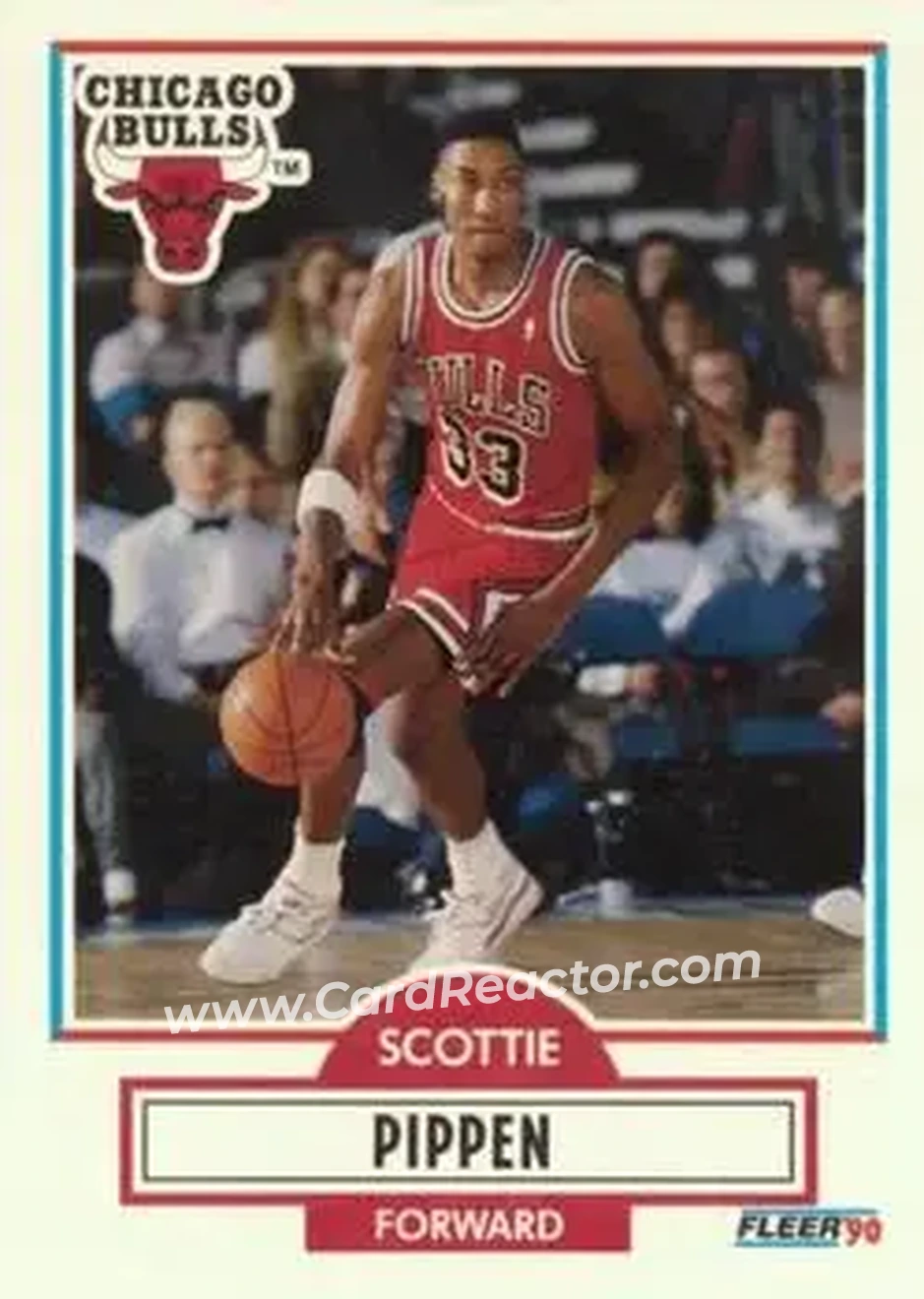 1990-91 Fleer #30 - Scottie Pippen - Chicago Bulls - Front 1990-91 Fleer #30 - Scottie Pippen - Chicago Bulls - Front