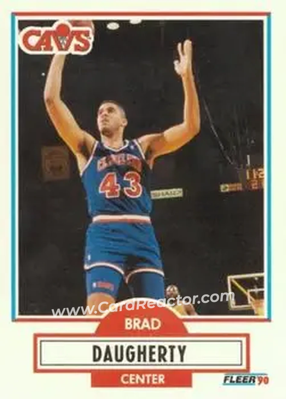 1990-91 Fleer #31 - Brad Daugherty - Cleveland Cavaliers - Front