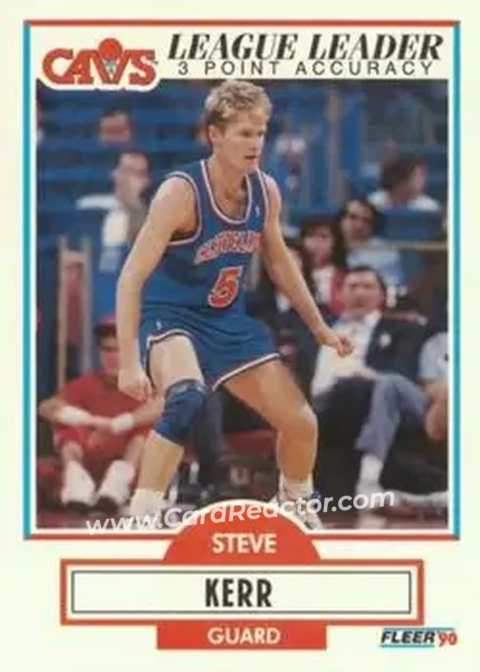 1990-91 Fleer #34 - Steve Kerr - Cleveland Cavaliers - Front
