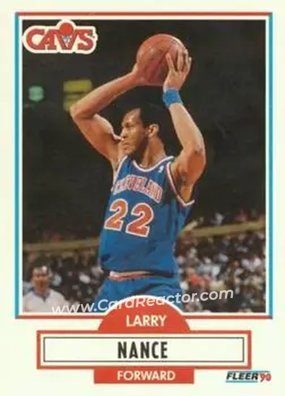 1990-91 Fleer #35 - Larry Nance - Cleveland Cavaliers - Front