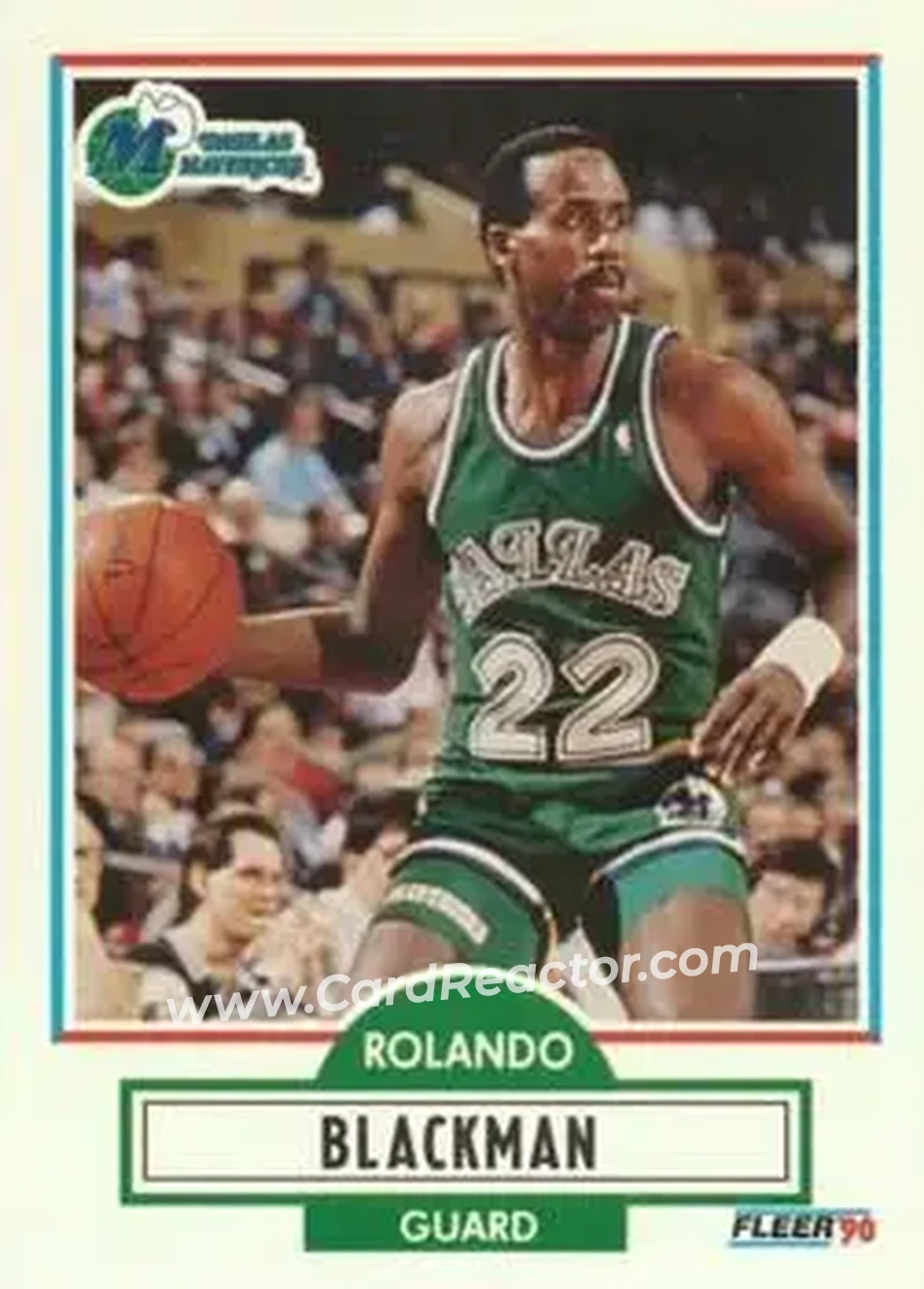 1990-91 Fleer #38 - Rolando Blackman - Dallas Mavericks - Front