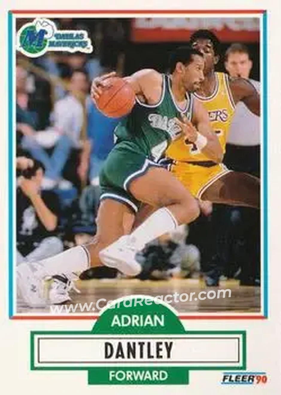 1990-91 Fleer #39 - Adrian Dantley - Dallas Mavericks - Front 1990-91 Fleer #39 - Adrian Dantley - Dallas Mavericks - Front