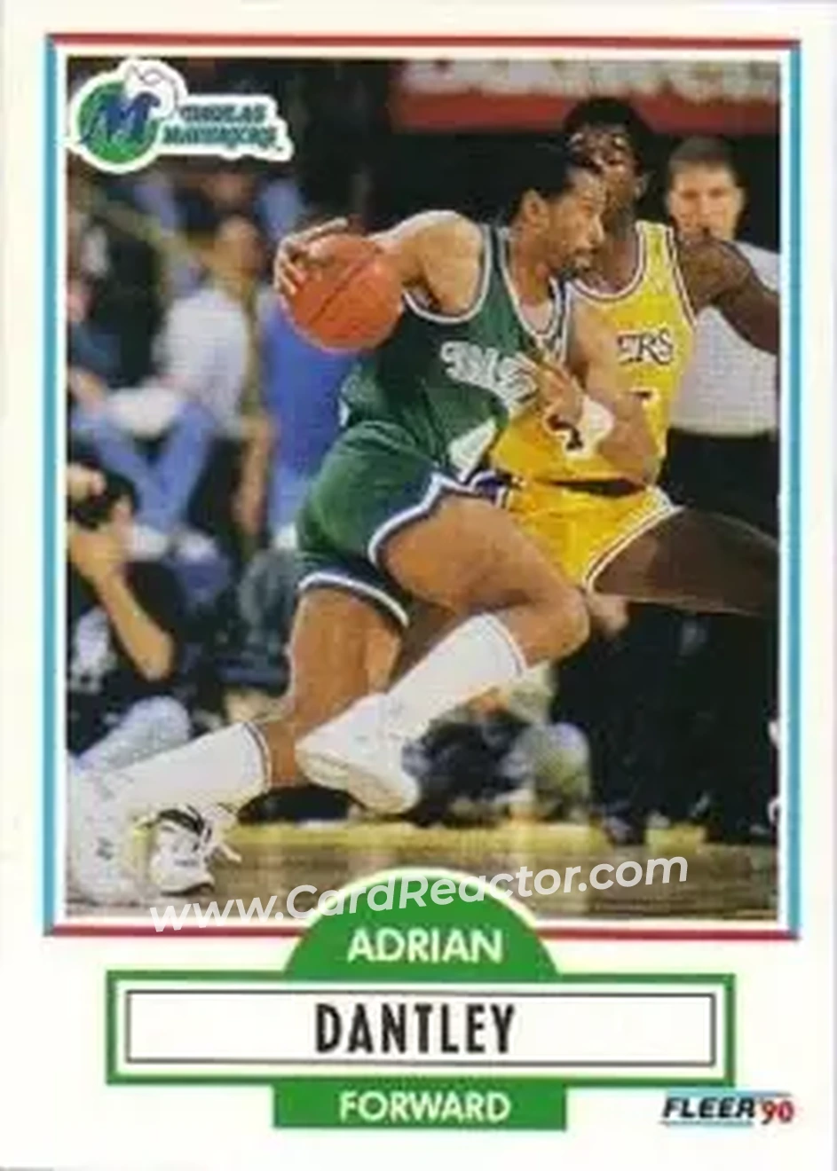 1990-91 Fleer #39 - Adrian Dantley - Dallas Mavericks - Front