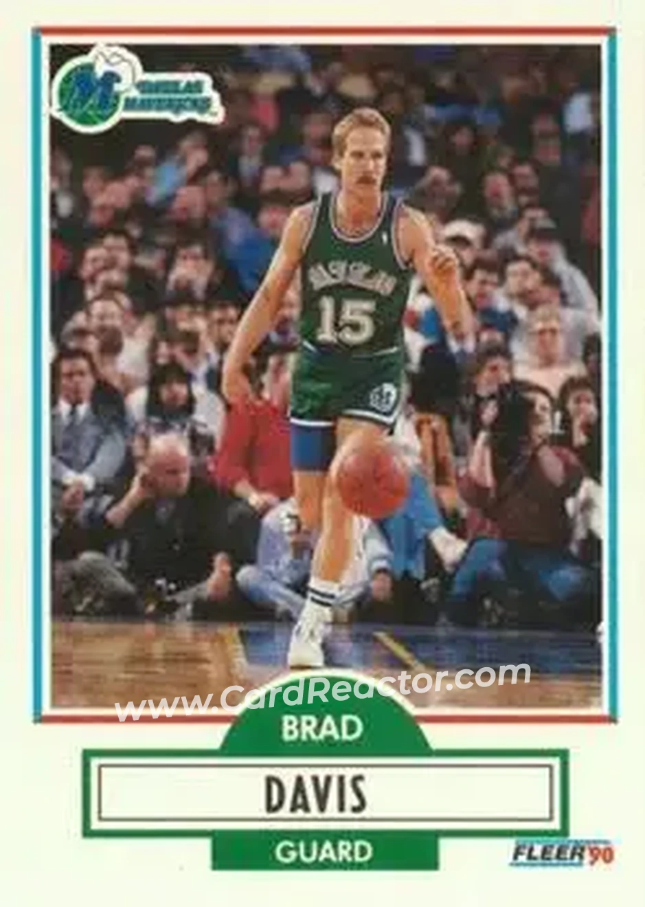 1990-91 Fleer #40 - Brad Davis - Dallas Mavericks - Front