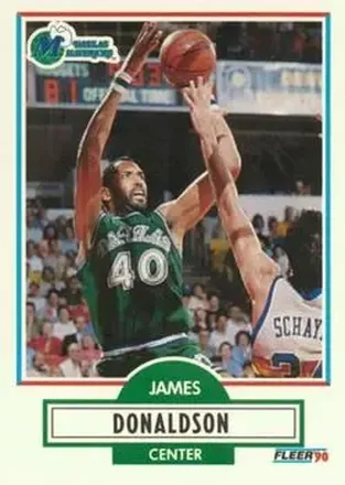 1990-91 Fleer #41 - James Donaldson - Dallas Mavericks