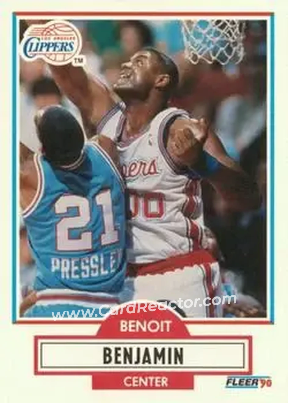 1990-91 Fleer #84 - Benoit Benjamin - Los Angeles Clippers - Front