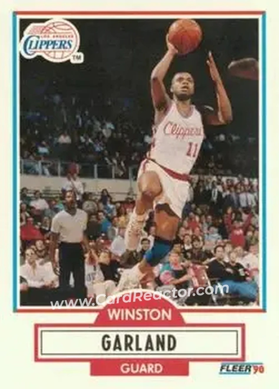 1990-91 Fleer #85 - Winston Garland - Los Angeles Clippers - Front 1990-91 Fleer #85 - Winston Garland - Los Angeles Clippers - Front