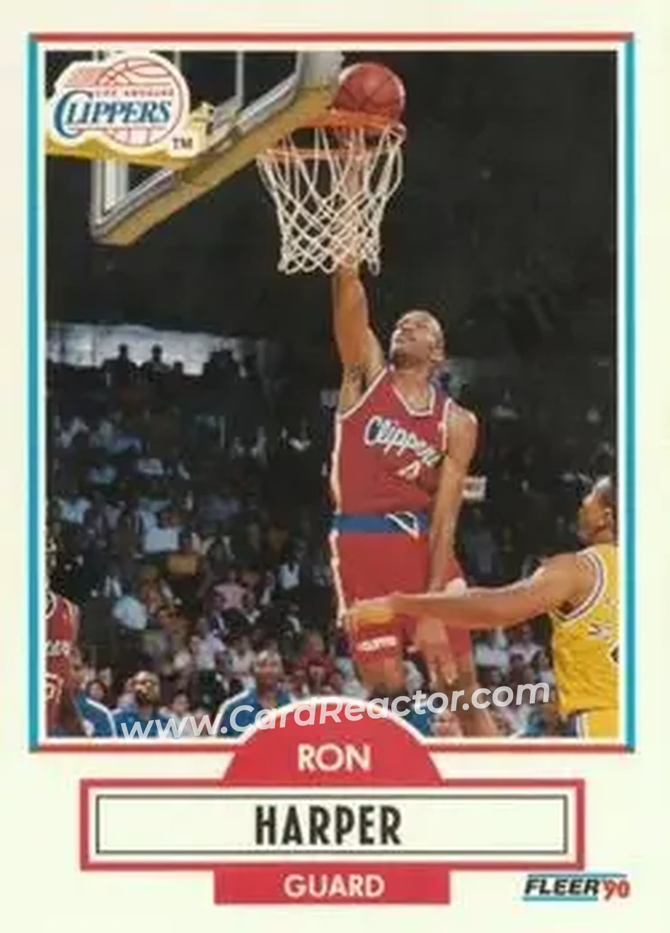 1990-91 Fleer #86 - Ron Harper - Los Angeles Clippers - Front