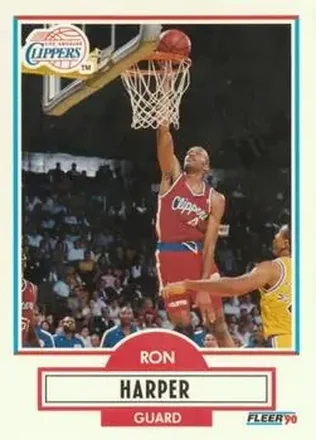 1990-91 Fleer #86 - Ron Harper - Los Angeles Clippers
