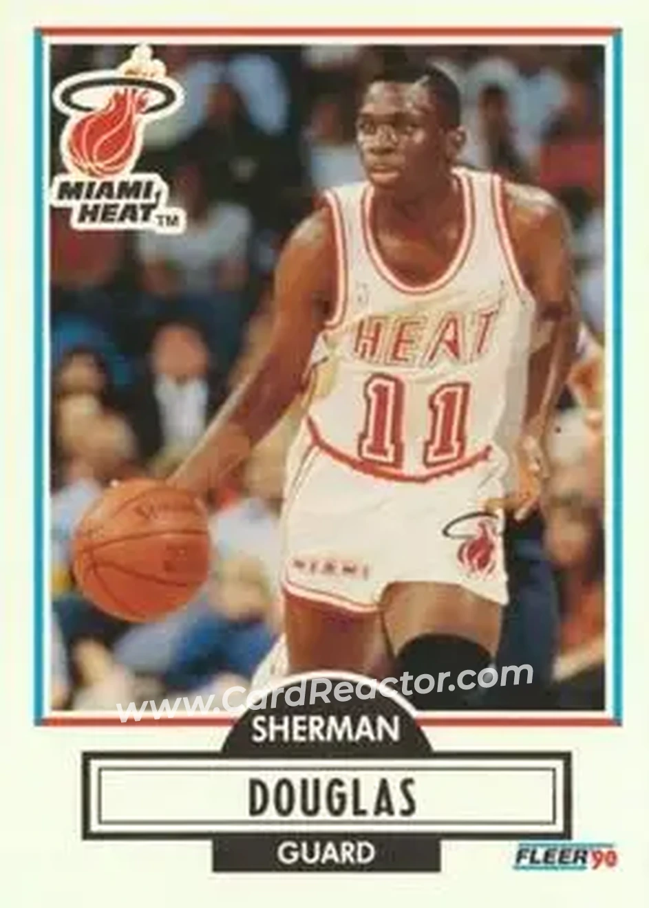 1990-91 Fleer #98 - Sherman Douglas - Miami Heat - Front