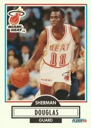 1990-91 Fleer #98 - Sherman Douglas - Miami Heat