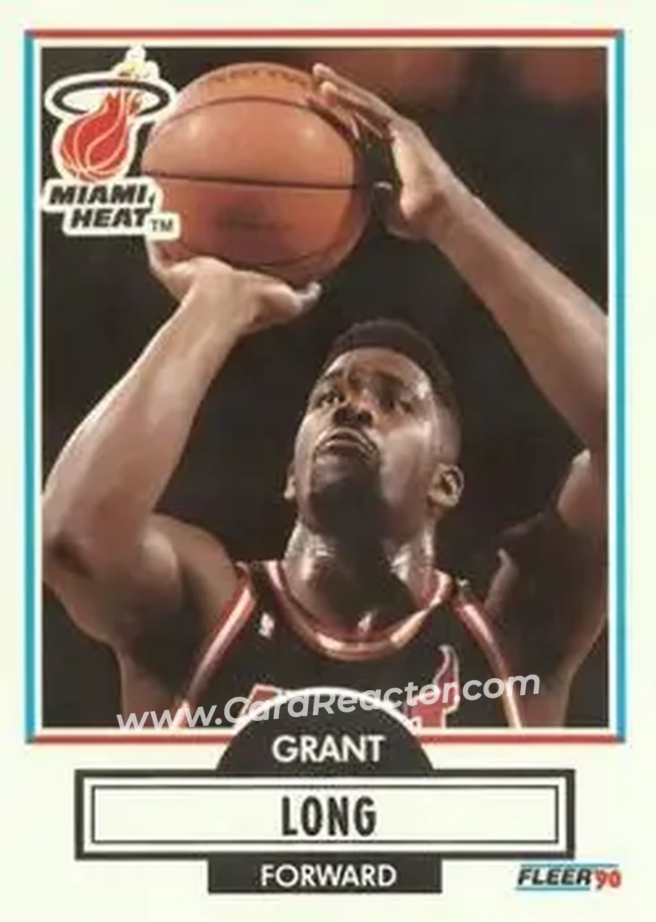 1990-91 Fleer #100 - Grant Long - Miami Heat - Front 1990-91 Fleer #100 - Grant Long - Miami Heat - Front
