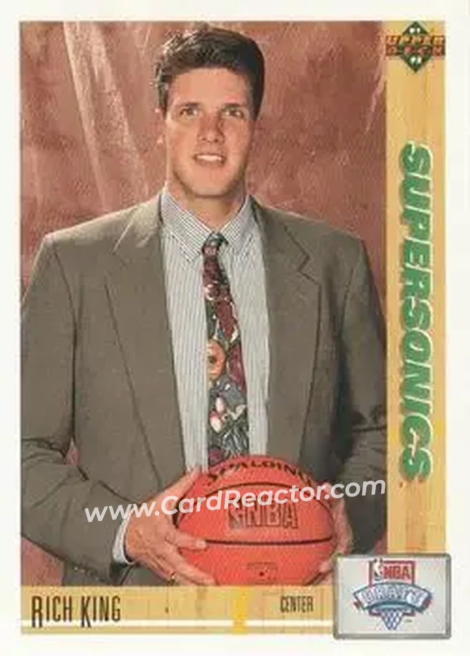 1991-92 Upper Deck #8 - Rich King - Seattle SuperSonics - Front