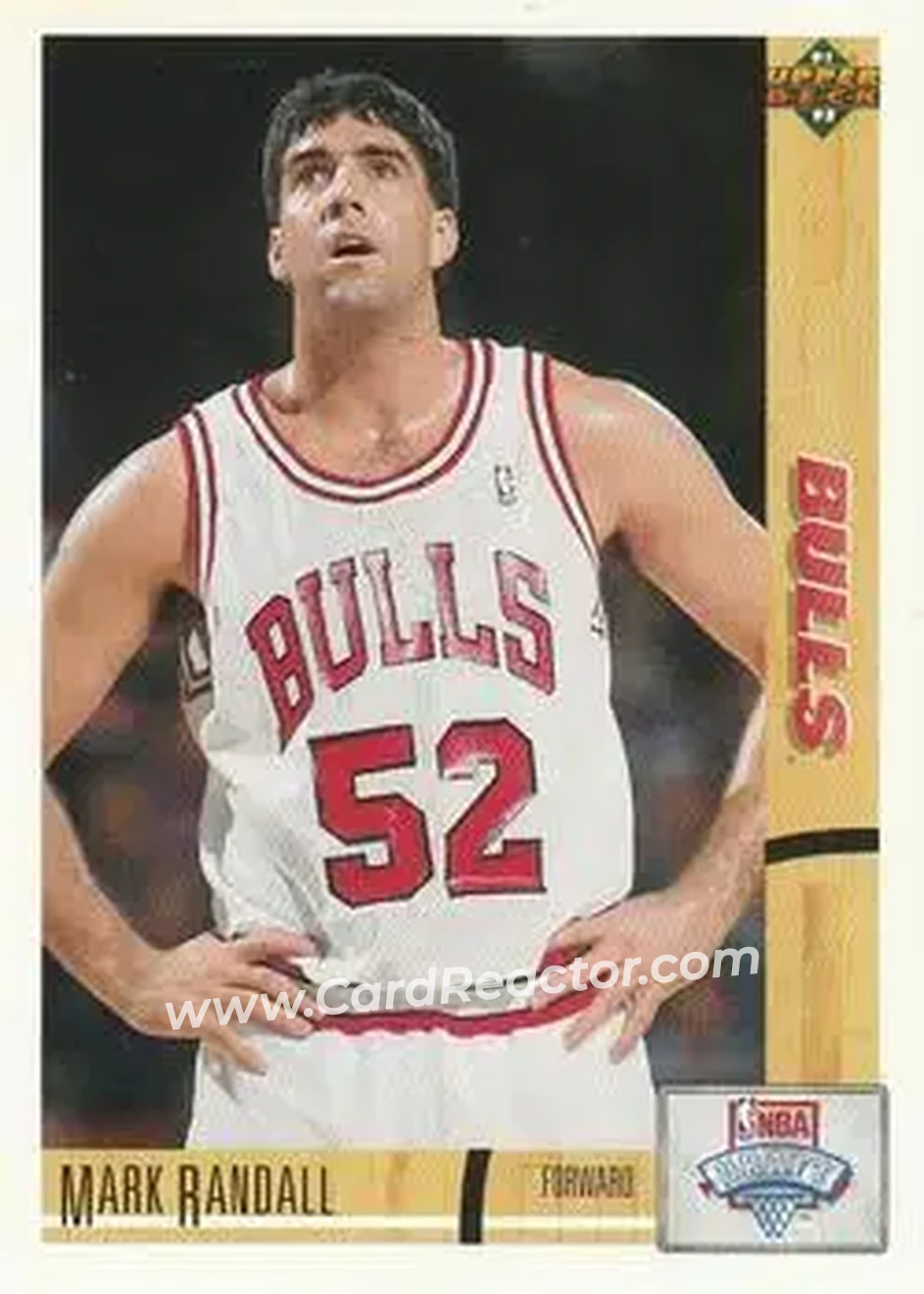 1991-92 Upper Deck #13 - Mark Randall - Chicago Bulls - Front 1991-92 Upper Deck #13 - Mark Randall - Chicago Bulls - Front