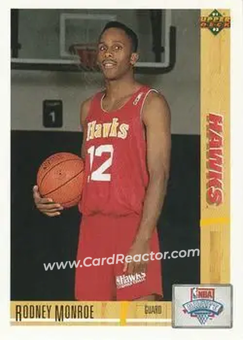 1991-92 Upper Deck #14 - Rodney Monroe - Atlanta Hawks - Front