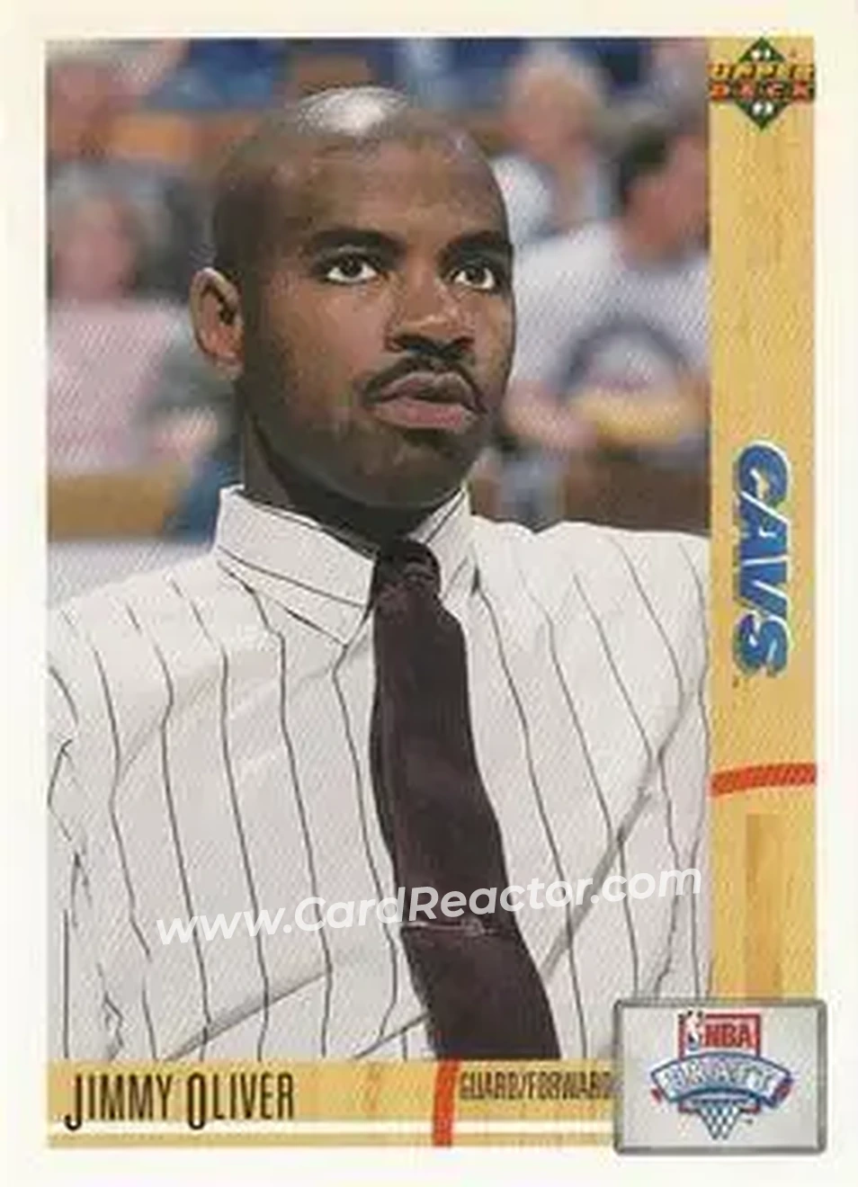 1991-92 Upper Deck #19 - Jimmy Oliver - Cleveland Cavaliers - Front 1991-92 Upper Deck #19 - Jimmy Oliver - Cleveland Cavaliers - Front