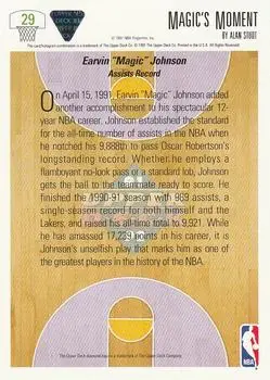 1991-92 Upper Deck #29 - Magic's Moment SPCL, VAR - Los Angeles Lakers - Los Angeles Lakers - Back 1991-92 Upper Deck #29 - Magic's Moment SPCL, VAR - Los Angeles Lakers - Los Angeles Lakers - Back