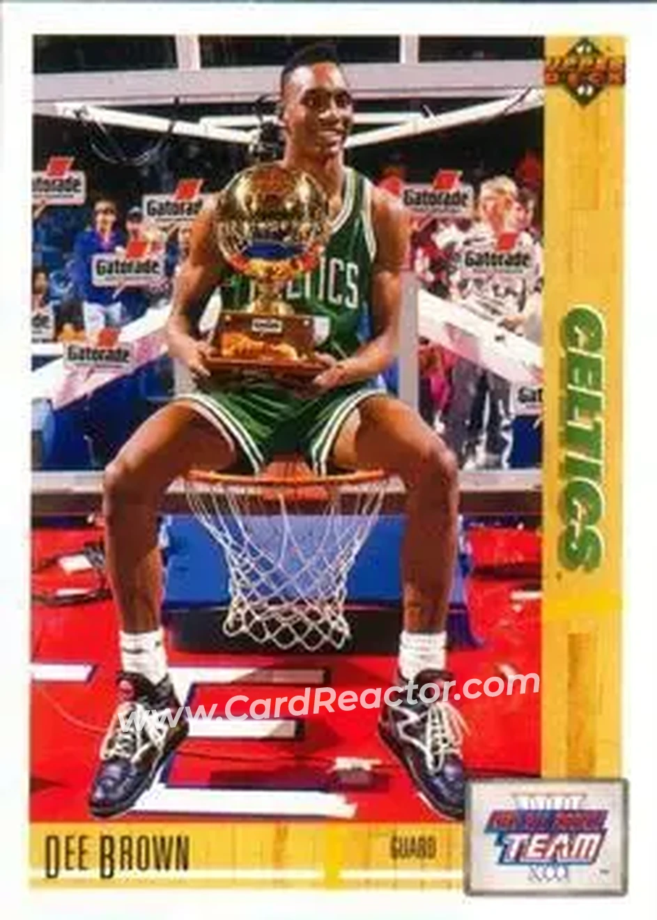 1991-92 Upper Deck #37 - Dee Brown - Boston Celtics - Front